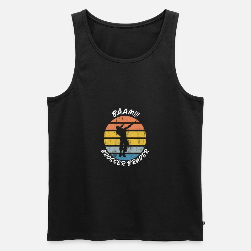 Bääm! Großer Bruder dab digga - Männer Premium Bio Tank Top - Schwarz