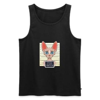 Sphynx Cat Dad I Dear Dad I Can Explain I Sphynx - Männer Premium Bio Tank Top - Schwarz - Vorne - AI Model Male 178 light (178cm)