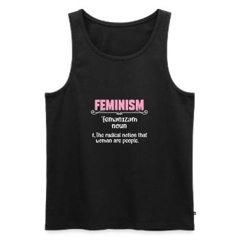 Feminism Definition Unrestricted Women's Rights - Men's Premium Organic Tank Top - black - Front - Michal (187cm)