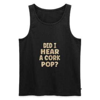 Have I heard a cork popping? - Men's Premium Organic Tank Top - black - Front - AI Model Male 178 light (178cm)