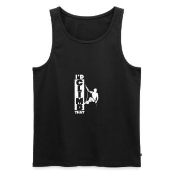 Rock Climbing Indoor Gym Boulder Climbers I'd Climb - Men's Premium Organic Tank Top - black - Front - AI Model Male 178 light (178cm)