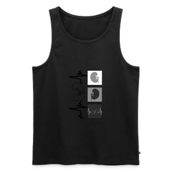 DialyseKrankenschwester Shirt, Techniker Krankenschwester Niere - Männer Premium Bio Tank Top - Schwarz - Vorne - Michal (187cm)