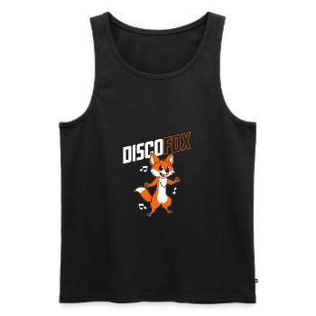 Discothèque Fuchs - Débardeur bio Premium Homme - noir - Devant - Michal (187cm)
