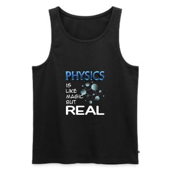 Physic is like magic but real - Men's Premium Organic Tank Top - black - Front - Michal (187cm)
