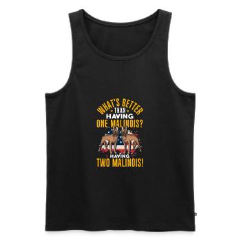 Belgian Malionis Dog Handler - Men's Premium Organic Tank Top - black - Front - AI Model Male 178 light (178cm)