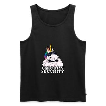 Unicorn Security I Unicorn Bouncer I Unicorn - Débardeur bio Premium Homme - noir - Devant - Michal (187cm)