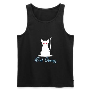 Evil Genius - devilish genius - Men's Premium Organic Tank Top - black - Front - Michal (187cm)