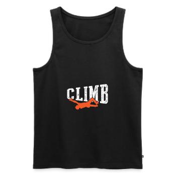 Klettern - Männer Premium Bio Tank Top - Schwarz - Vorne - AI Model Male 178 light (178cm)