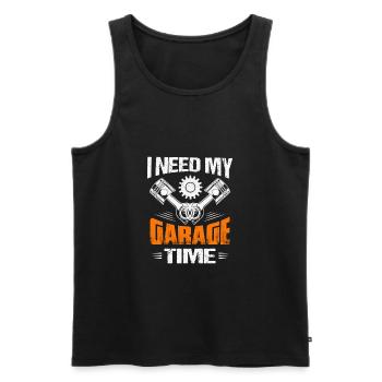 I Need My Garage Time Mechanic Tool Workshop - Männer Premium Bio Tank Top - Schwarz - Vorne - Michal (187cm)