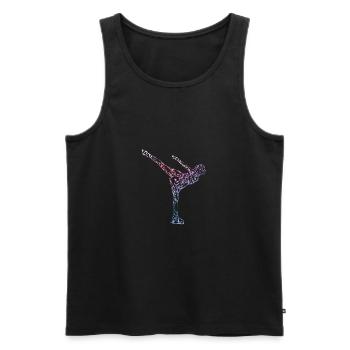 Patinage sur glace Patineuse artistique Silhouette Filles - Débardeur bio Premium Homme - noir - Devant - Michal (187cm)