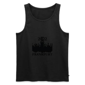 Frankfurt, Europe, winning streak, 2022, #Frankfurt - Men's Premium Organic Tank Top - black - Front - Michal (187cm)