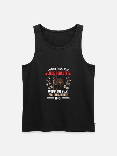 Echte Malinois Liebe - Männer Premium Bio Tank Top - Schwarz