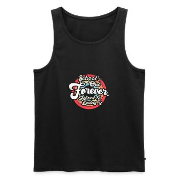 School's Out Forever Retired Teacher Retirement - Men's Premium Organic Tank Top - black - Front - Michal (187cm)