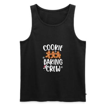 Cookie Baking Crew Pajama Christmas Gingerbread - Männer Premium Bio Tank Top - Schwarz - Vorne - AI Model Male 178 light (178cm)