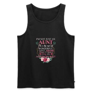 I m Not Just An Aunt I m A Big Cup Of Wonderful - Männer Premium Bio Tank Top - Schwarz - Vorne - AI Model Male 178 light (178cm)