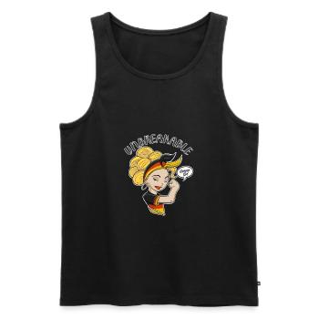 German Girl Unbreakable I German Heritage I - Männer Premium Bio Tank Top - Schwarz - Vorne - AI Model Male 178 light (178cm)