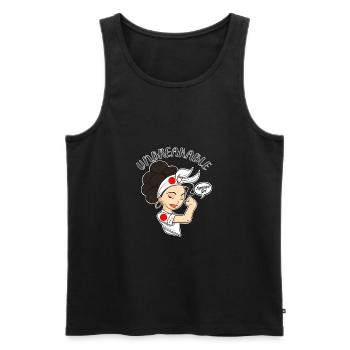 Japanese Girl Unbreakable I Japanese Heritage I - Männer Premium Bio Tank Top - Schwarz - Vorne - AI Model Male 178 light (178cm)