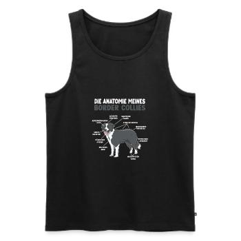 Border Collie Anatomie Collie Hundehalter Hunde - Männer Premium Bio Tank Top - Schwarz - Vorne - AI Model Male 178 light (178cm)