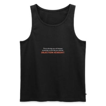 Objection, Hearsay! - Männer Premium Bio Tank Top - Schwarz - Vorne - Michal (187cm)