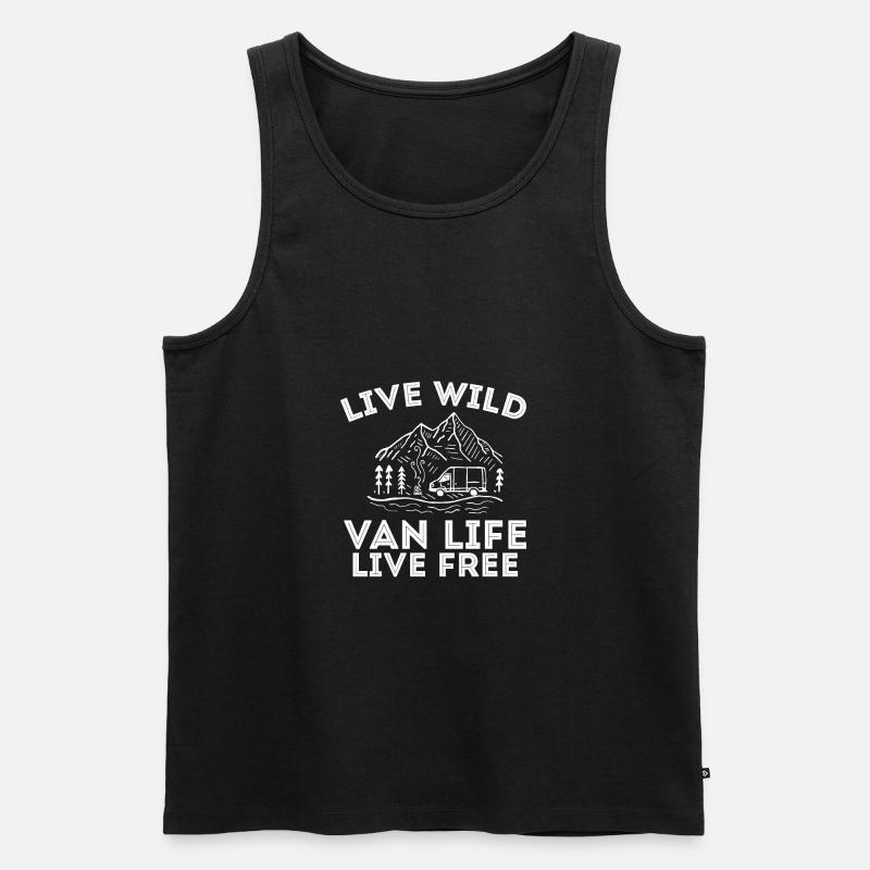 Van Life - Männer Premium Bio Tank Top - Schwarz