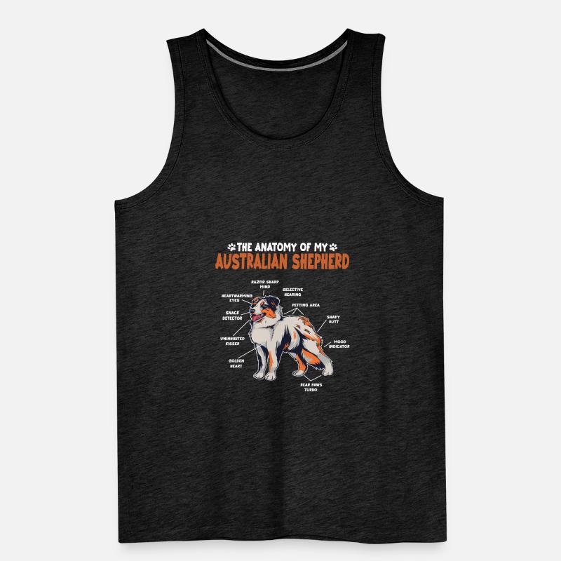 Australian Shepherd Aussie Anatomie Aussie Männer Premium Bio Tank Top