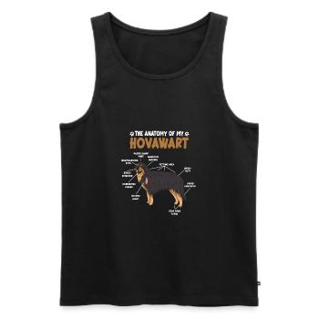 Hovawart Anatomie Drôle Chien Propriétaire Promenade H - Débardeur bio Premium Homme - noir - Devant - Michal (187cm)