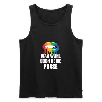 War Wohl Doch Kein Phase LGBTQ Rainbow Gay Pride - Männer Premium Bio Tank Top - Schwarz - Vorne - Michal (187cm)
