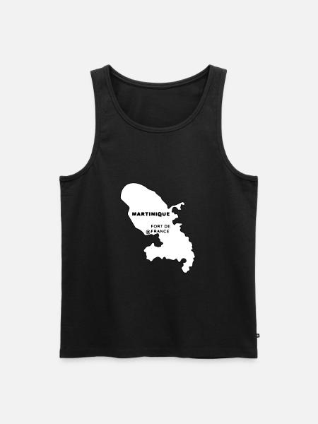 Martinique - Männer Premium Bio Tank Top - Schwarz