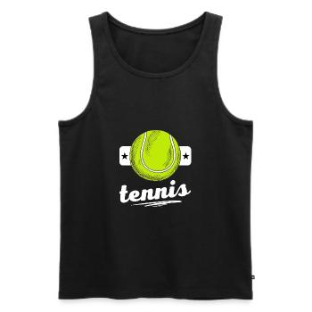 Tennis Balle de Tennis sport - Débardeur bio Premium Homme - noir - Devant - Michal (187cm)
