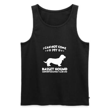 Basset Hound promener drôle amoureux des chiens Bas - Débardeur bio Premium Homme - noir - Devant - Michal (187cm)