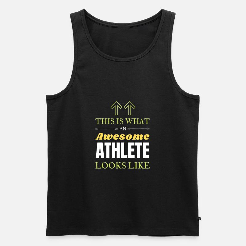 Athlet - Männer Premium Bio Tank Top - Schwarz