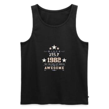 Juli 1982 - 40. Geburtstag Geschenk. Awesome. - Männer Premium Bio Tank Top - Schwarz - Vorne - Michal (187cm)