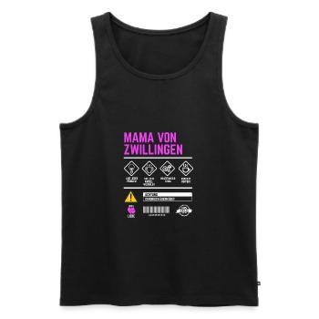 Mama von Zwillingen Gebrauchsanweisung Zwillinge - Männer Premium Bio Tank Top - Schwarz - Vorne - Michal (187cm)