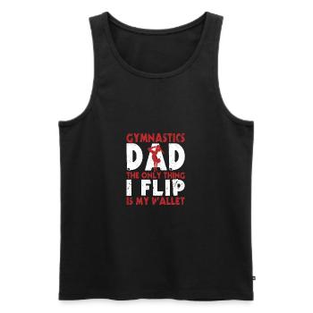 Gymnastique Papa La seule chose que j’incline, c’est mon - Débardeur bio Premium Homme - noir - Devant - Michal (187cm)