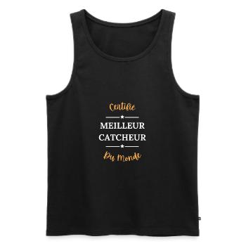Certifié meilleure catcheur du monde - Débardeur bio Premium Homme - noir - Devant - Michal (187cm)