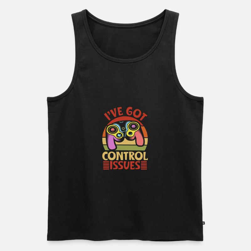 i ve got control issues - Men's Premium Organic Tank Top - black