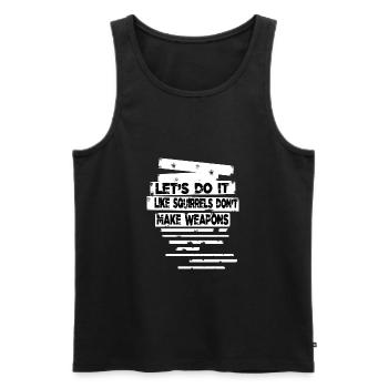 idée cadeau présenter idée hacker analyste codage - Débardeur bio Premium Homme - noir - Devant - AI Model Male 178 light (178cm)