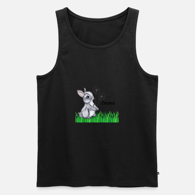 Hase Name Geschenk Emma - Männer Premium Bio Tank Top - Schwarz