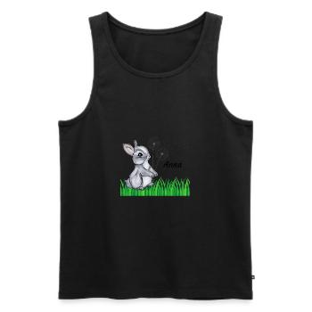 Rabbit Name Gift Anna - Men's Premium Organic Tank Top - black - Front - AI Model Male 178 light (178cm)