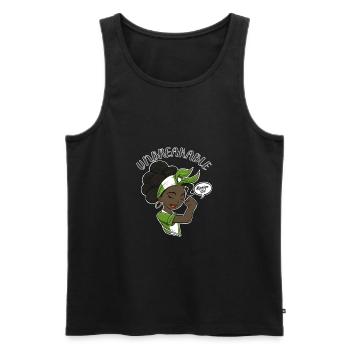 Nigerian Girl Unbreakable I Nigerian Heritage I - Men's Premium Organic Tank Top - black - Front - Michal (187cm)