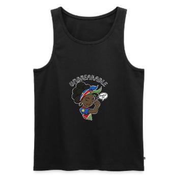 Namibian Girl Unbreakable I Namibian Heritage I - Men's Premium Organic Tank Top - black - Front - Michal (187cm)