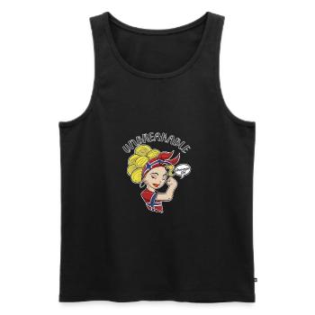 Norwegian Girl Unbreakable I Norwegian Heritage - Men's Premium Organic Tank Top - black - Front - Michal (187cm)