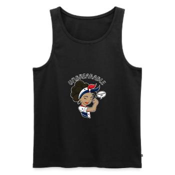 Panamanian Girl Unbreakable Panamanian Heritage - Men's Premium Organic Tank Top - black - Front - AI Model Male 178 light (178cm)