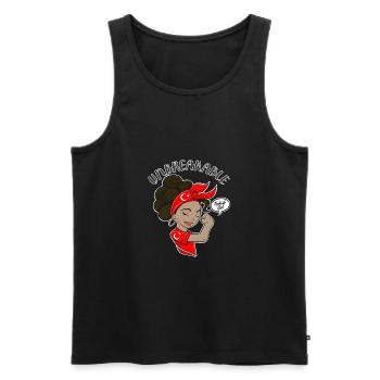 Turkish Girl Unbreakable I Turkish Heritage I - Männer Premium Bio Tank Top - Schwarz - Vorne - AI Model Male 178 light (178cm)
