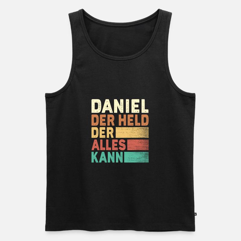 Daniel Name Geschenk - Männer Premium Bio Tank Top - Schwarz