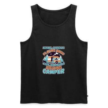 Grandpas Play Bingo Cool Grandpas Driving Motorhome - Men's Premium Organic Tank Top - black - Front - Michal (187cm)