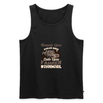 Opas Spielen Bingo Coole Opas Fahren Wohnmobil - Männer Premium Bio Tank Top - Schwarz - Vorne - Michal (187cm)