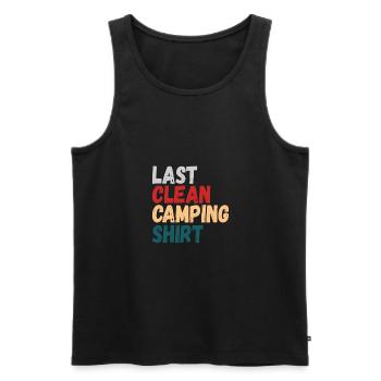 Dernier Camping Propre Chemise Camping Camping-Car Nature - Débardeur bio Premium Homme - noir - Devant - Michal (187cm)