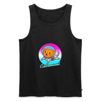 Catronaut Cute Cat Lover T-Shirt Present Gift - Männer Premium Bio Tank Top - Schwarz - Vorne - Michal (187cm)
