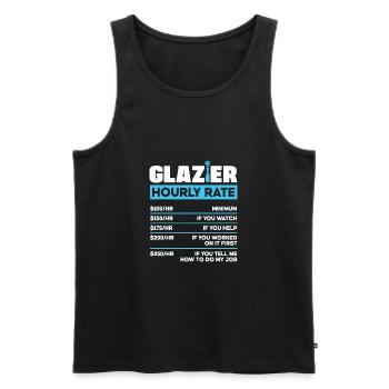 Glazier Window Fitter Glazier Hourly Rate - Männer Premium Bio Tank Top - Schwarz - Vorne - Michal (187cm)
